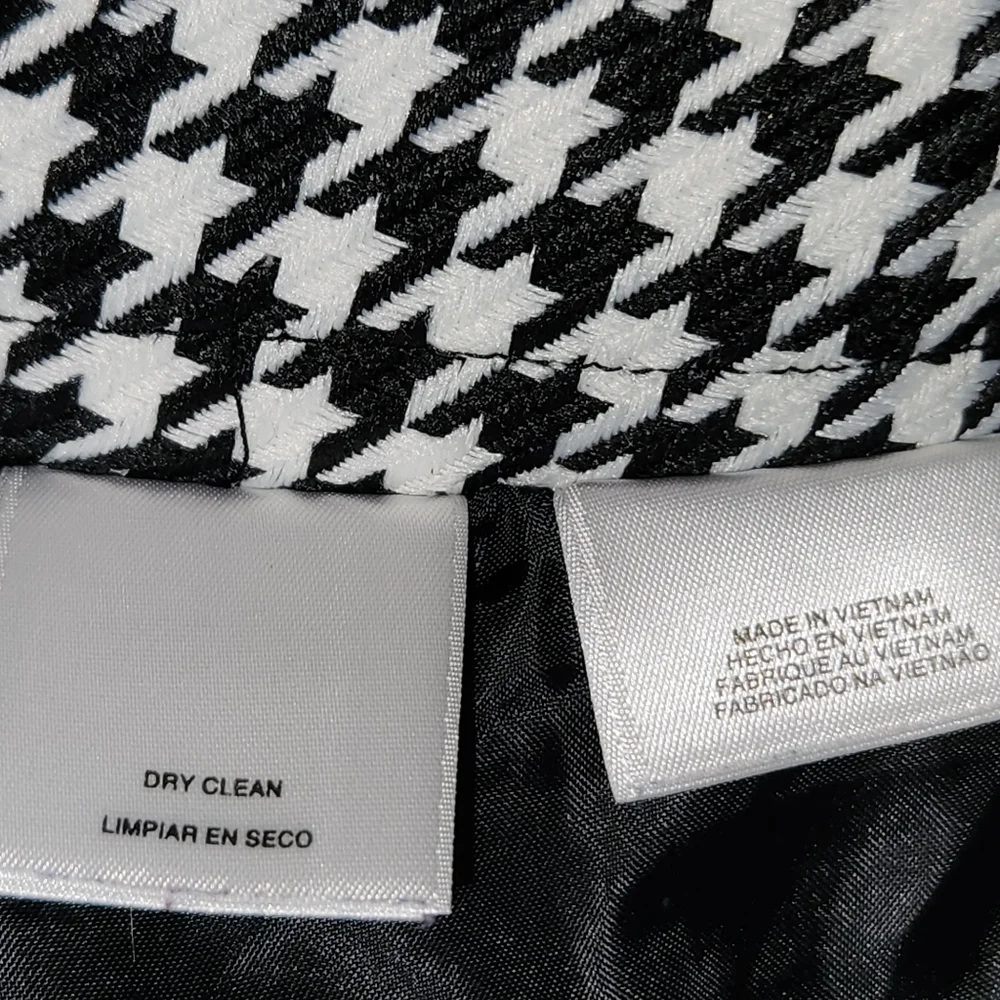 Kasper Black and White Houndstooth  Pleated Pencil Skirt Size 12 - Picture 7 of 8